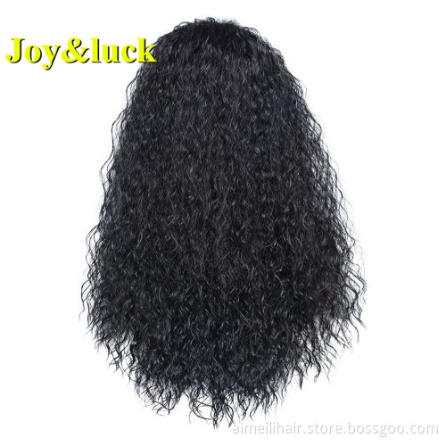 Wholesale Wig for Black Women Head Band Ladies Hair Scarf Black Hairband Long Afro Kinky Curly  Headband Wig Synthetic Hair Wigs